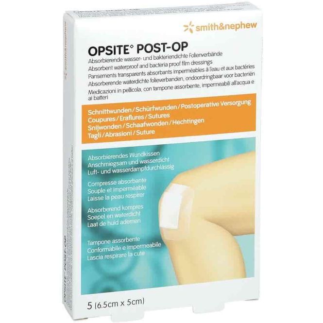 Hovedbilde Opsite Post-Op Steril Filmbandasje 6,5x5 cm 5 stk