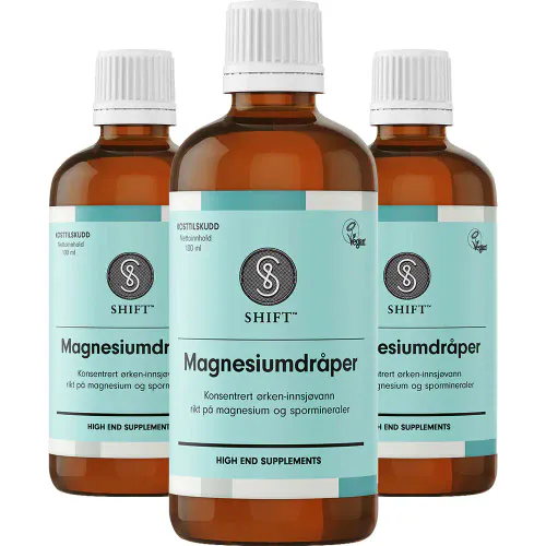 SHIFT Magnesiumdråper Megapack - 3 x 100 ml