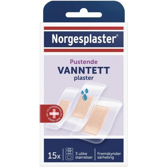 Hovedbilde Norgesplaster Vanntett Plaster 15 stk
