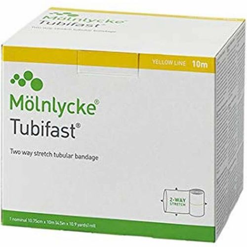Tubifast Tubebandasje Gul 10,75 cm x 10 m 1 stk