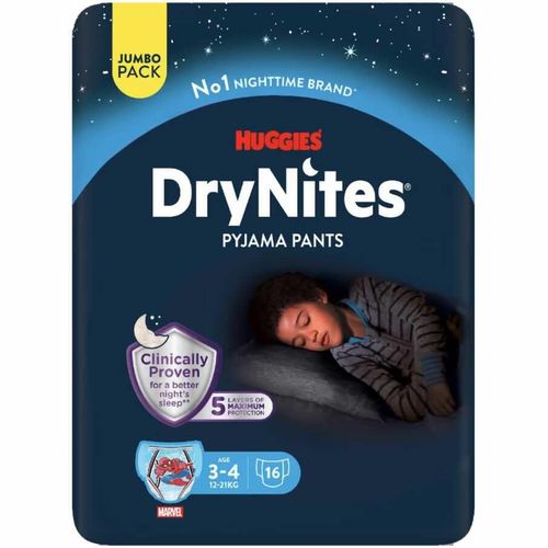 DryNites Bleie Gutt 3-4 år 16 stk