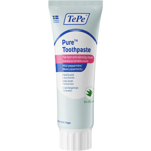 TePe Pure Ekstra Mild Tannkrem 75 ml