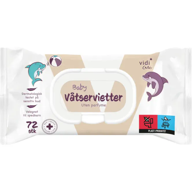 Hovedbilde Vidi Care Baby Våtservietter 72 stk