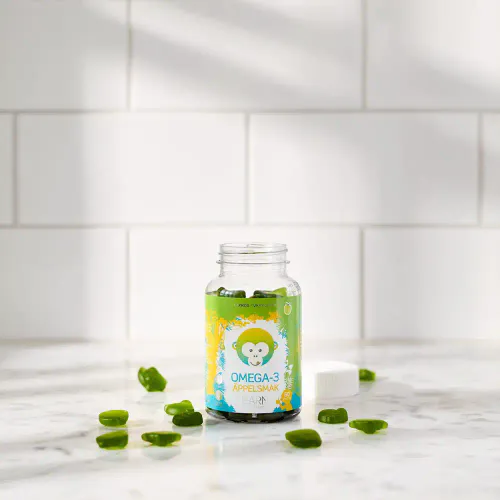 Monkids Omega-3 Barn Gummies Eple 60 stk