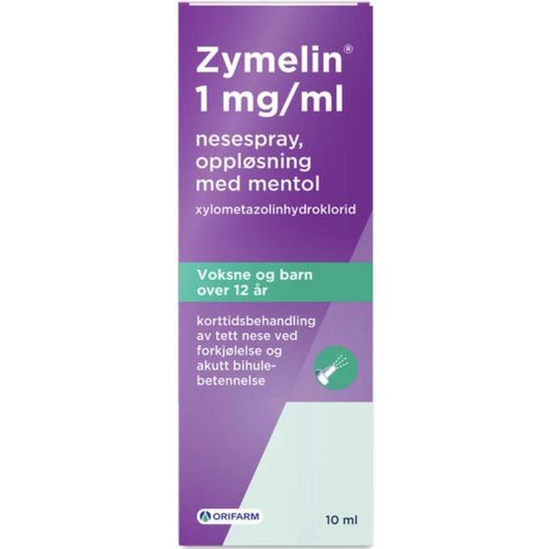 Zymelin 1 mg/ml Mentol Nesespray 10 ml
