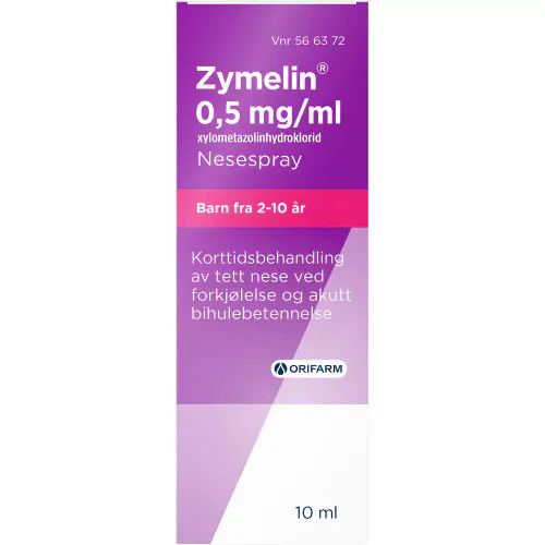 Zymelin 0,5 mg/ml Nesespray Barn 10 ml