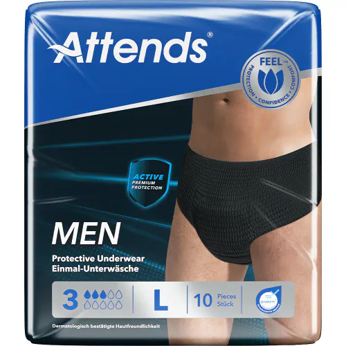 Attends Men Protective Underwear Buksebleie 3 L 10 stk