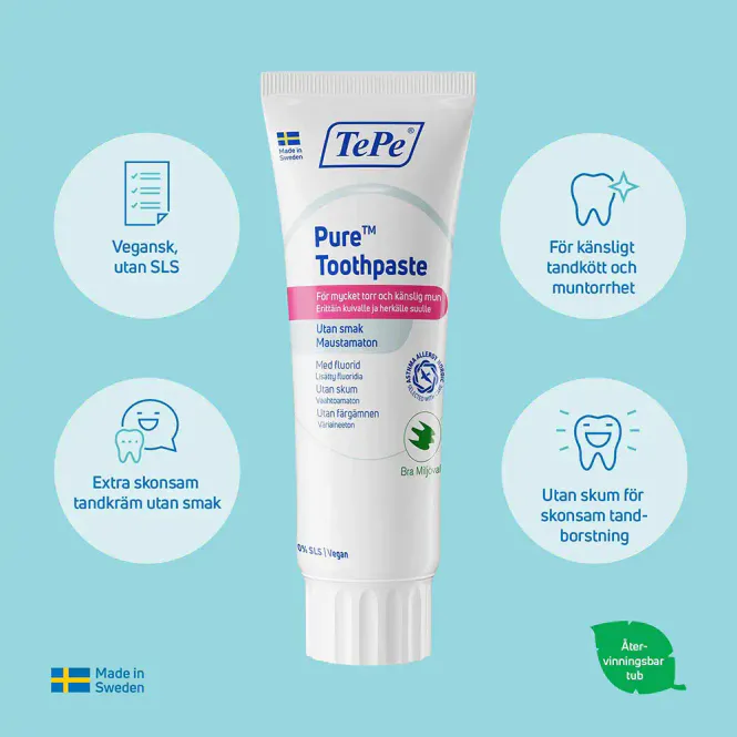 Hovedbilde Tepe Pure Ekstra Mild Tannkrem u/Smak 75 ml 