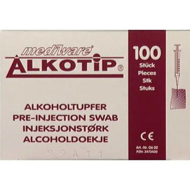 Hovedbilde Alkotip Injeksjonstørk 60 x 25 mm 100 stk