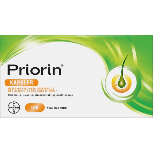 Priorin Kosttilskudd Kapsler 180 stk