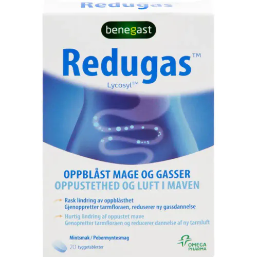 Benegast Redugas Tyggetabletter 20 stk