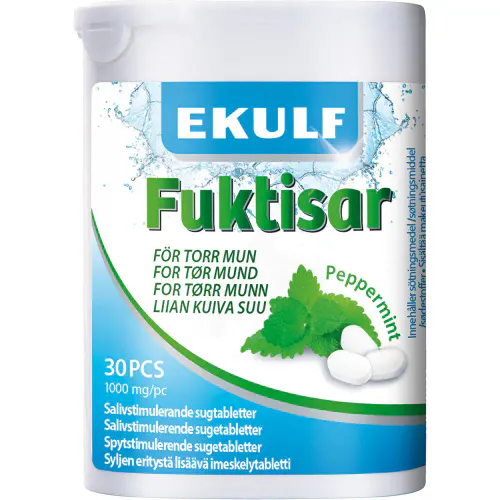 Ekulf Fuktisar Peppermynte 30 stk