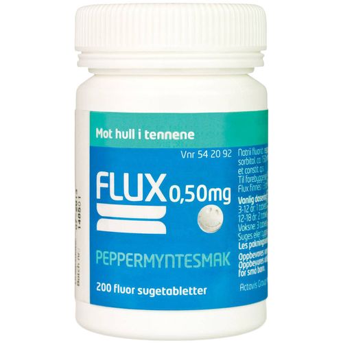 Flux 0,50 mg Sugetabletter Peppermynte 200 stk