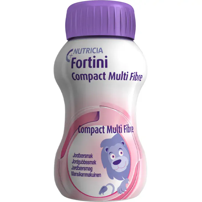Hovedbilde Fortini Compact Multi Fibre Jordbær 4 x 125 ml