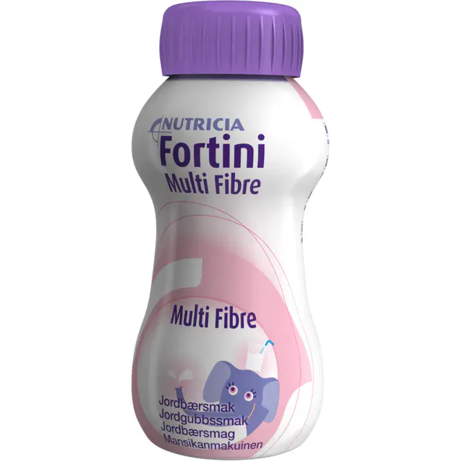 Hovedbilde Fortini Multi Fibre Jordbær 4 x 200 ml