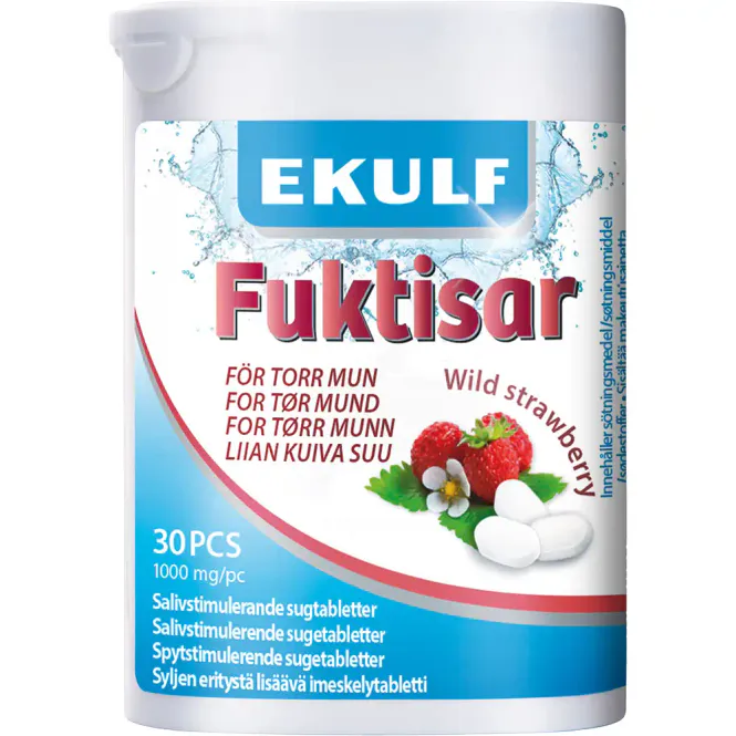 Hovedbilde Ekulf Fuktisar Wild Strawberry 30 stk