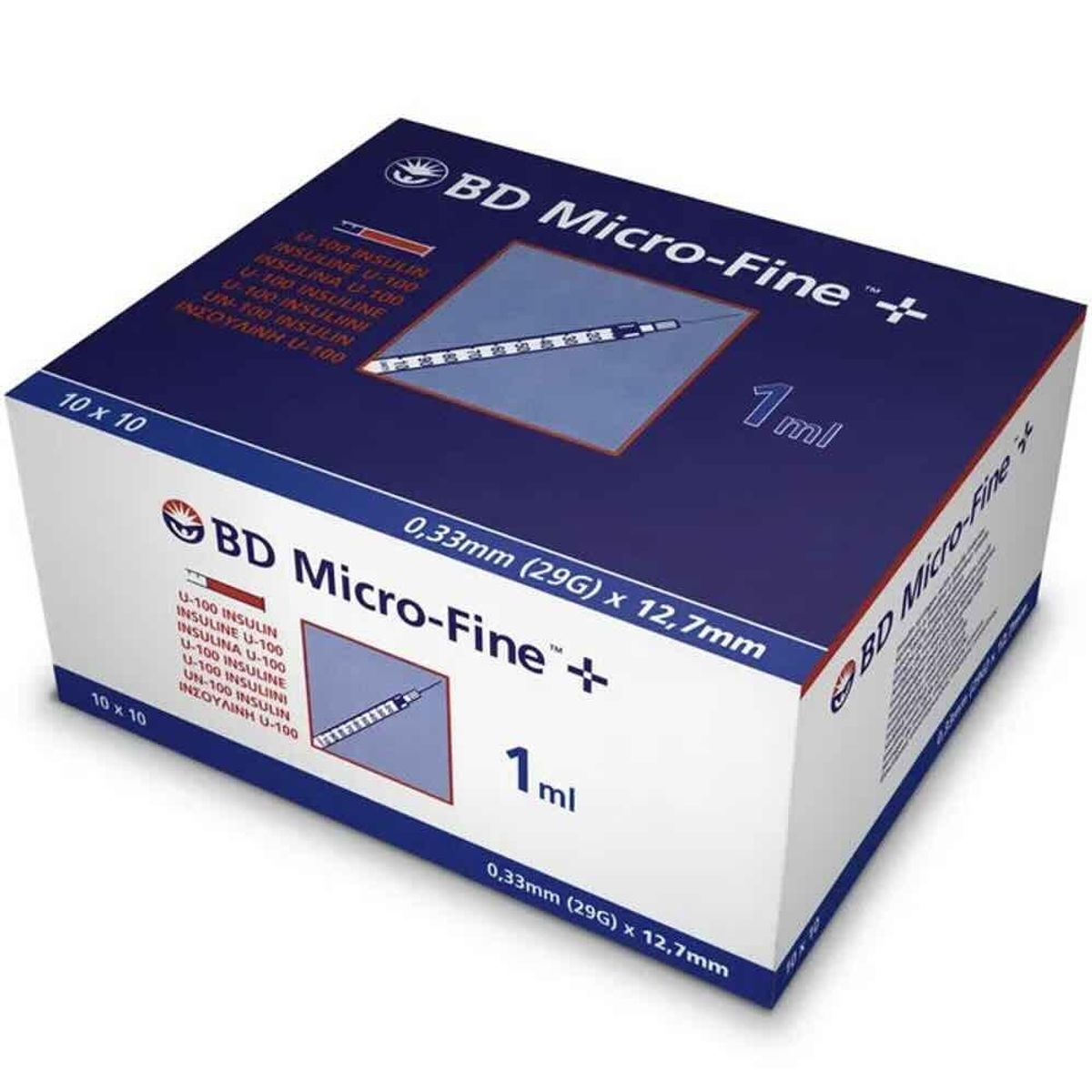 BD Micro-Fine Insulinsprøyter 1,0 ml 12,7 mm 100 stk