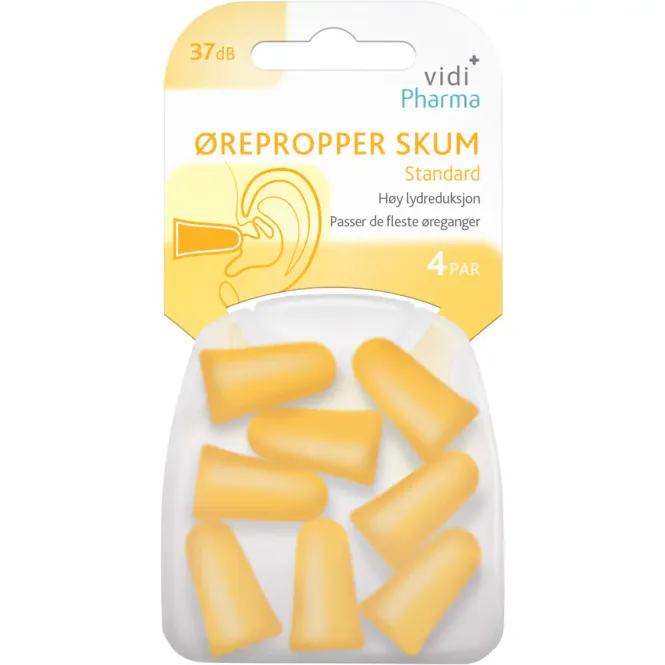 Hovedbilde Vidi Pharma Ørepropper Skum Standard 4 par
