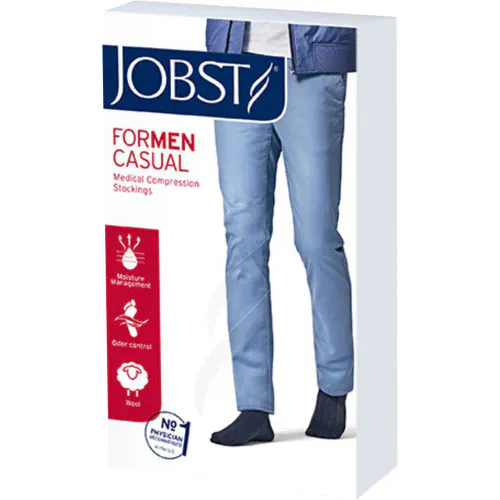 JOBST For Men Casual K1 Kne Sort S 1 par