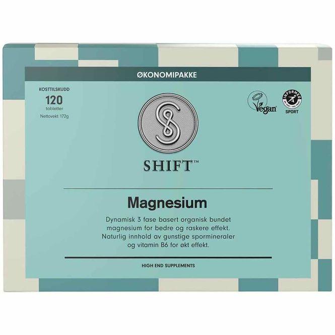 Hovedbilde SHIFT Magnesium 120 Tabletter Økonomipakke