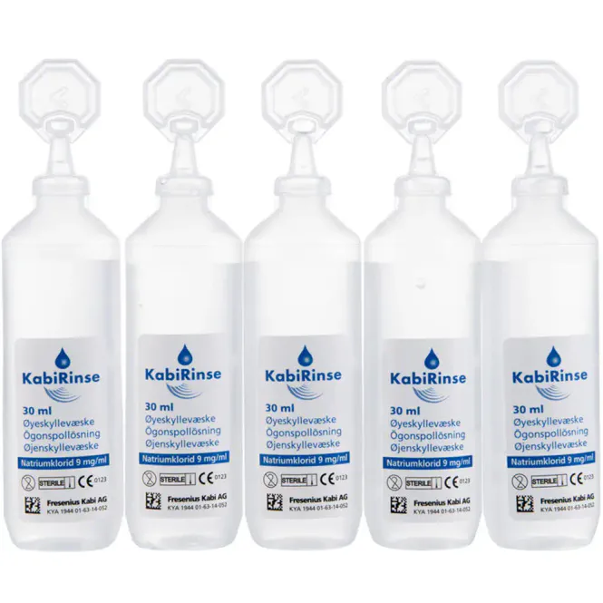 Hovedbilde Kabirinse Øyeskyllevæske Saltvann 5 x 30 ml
