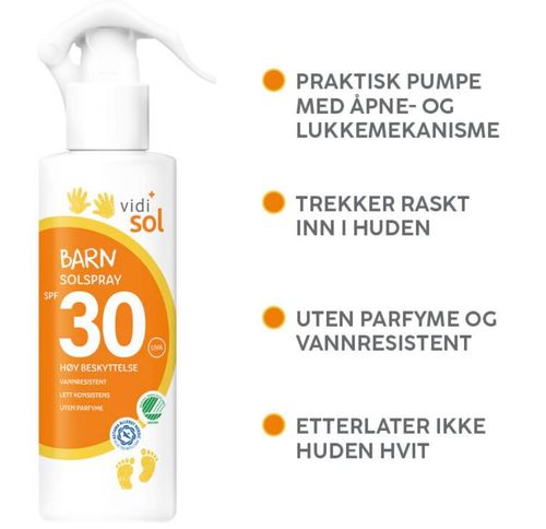 Vidi Solspray Barn SPF30 200 ml