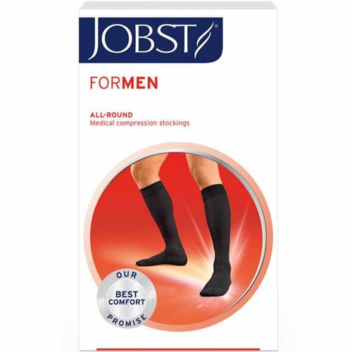 JOBST For Men K2 Knestrømpe u/Tå Sort M 1 par