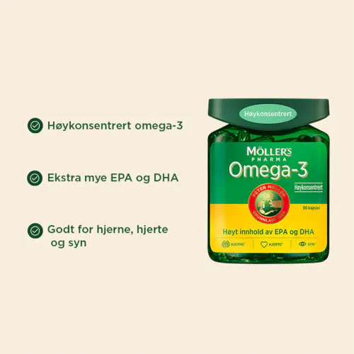 Møllers Pharma Omega-3 Høykonsentrert Kapsler 80 stk