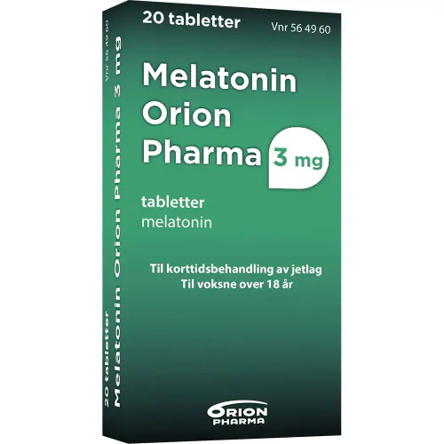 Melatonin Orion Pharma 3 mg 20 stk