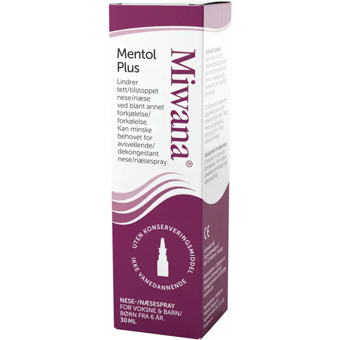 Hovedbilde Miwana Plus 3,5% Mentol Nesespray 30 ml