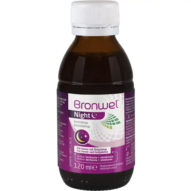 Hovedbilde Bronwel Night Hostesirup 120 ml