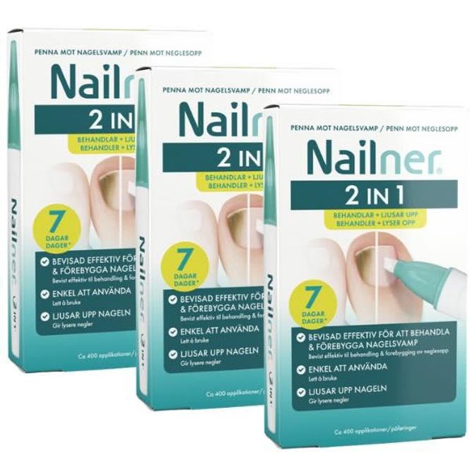 Hovedbilde Nailner 2-i-1 Penn Megapack - 3 x 4 ml