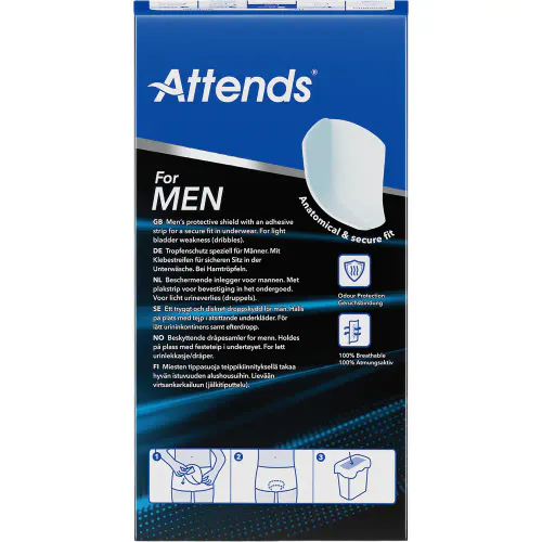 Attends For Men 2 Protective Shield 16 stk