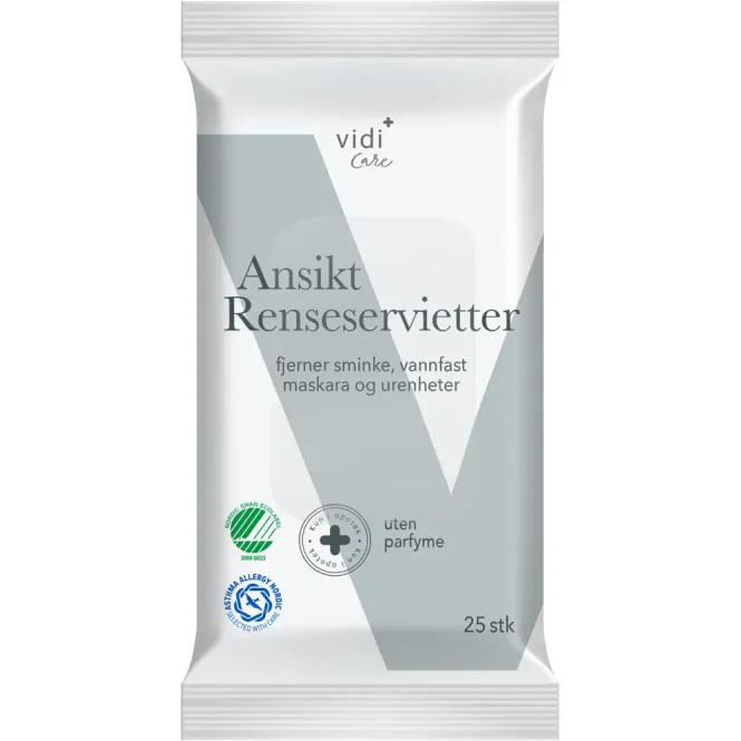 Hovedbilde Vidi Care Ansikt Renseservietter 25 stk