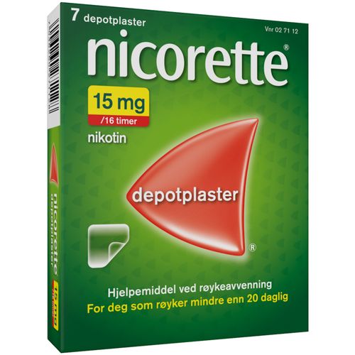 Nicorette Depotplaster 15 mg/16t Dagplaster 7 stk
