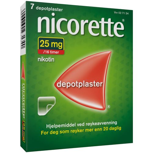 Nicorette Depotplaster 25 mg/16t Dagplaster 7 stk