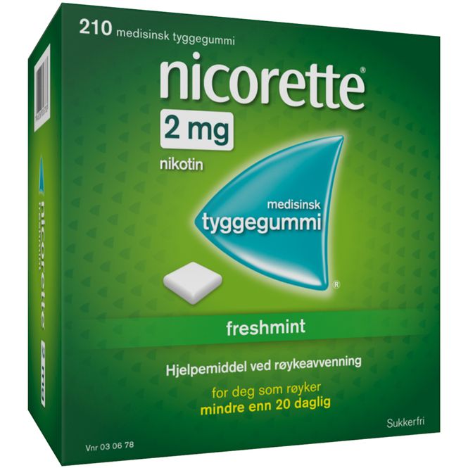 Hovedbilde Nicorette Tyggegummi 2 mg Freshmint 210 stk