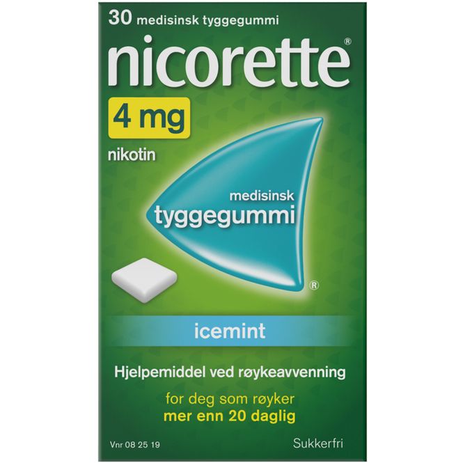 Hovedbilde Nicorette Tyggegummi 4 mg Icemint 30 stk