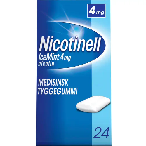 Nicotinell Tyggegummi 4 mg Icemint 24 stk