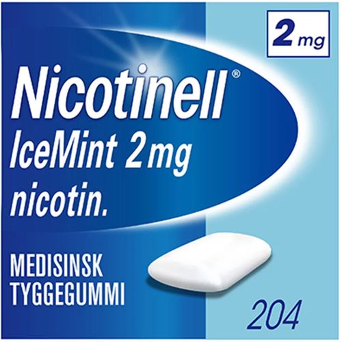 Nicotinell Tyggegummi 2 mg Icemint 204 stk