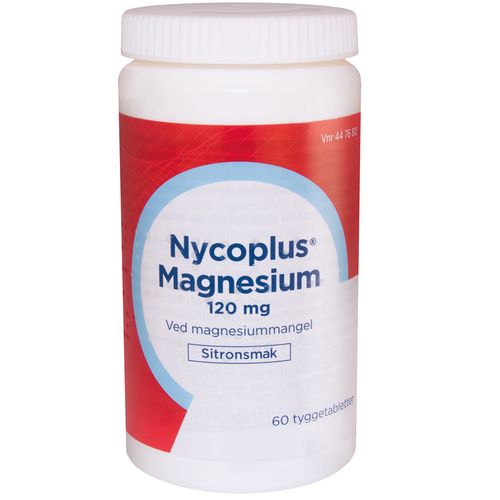 Nycoplus Magnesium 120 mg Tyggetabletter 60 stk