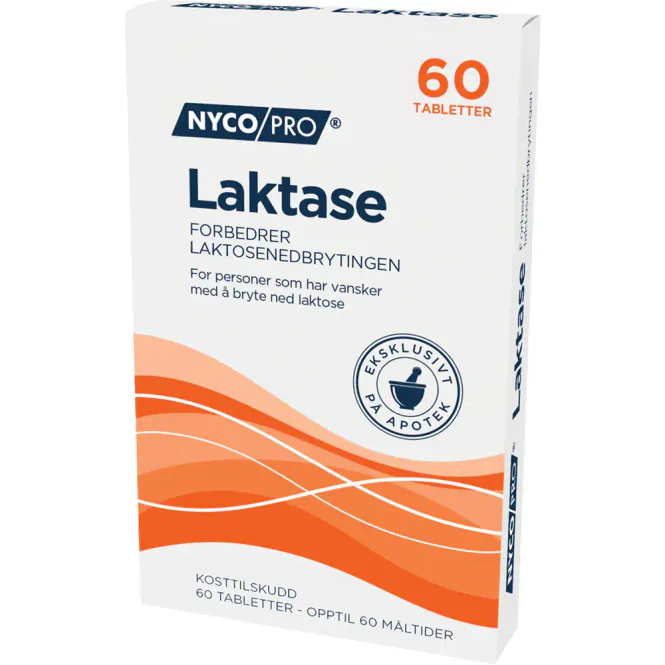 Hovedbilde Nycopro Laktase Tabletter 60 stk
