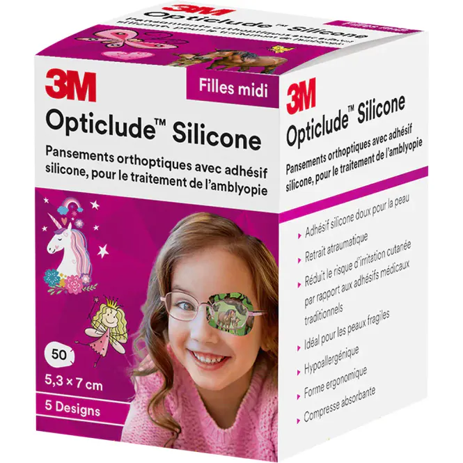 Hovedbilde Opticlude Silicone Øyelapper Midi Jente 50 stk