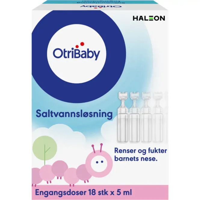 Hovedbilde OtriBaby Saltvannsløsning Nesedråper 18 x 5 ml