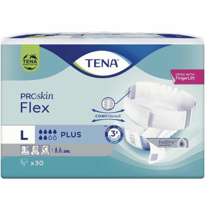 Hovedbilde Tena Flex Plus Beltebleie L 30 stk