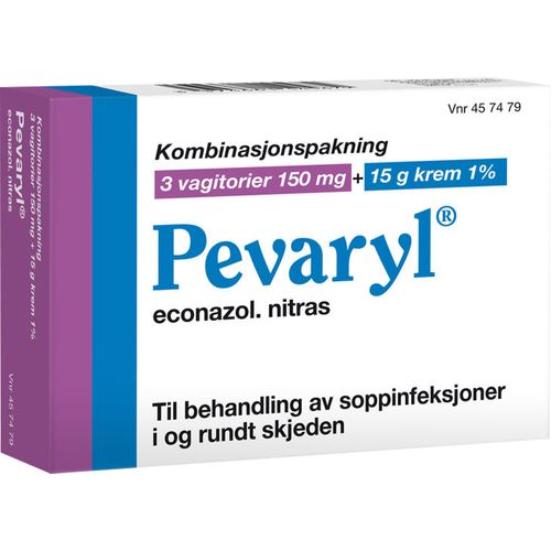 Pevaryl 150 mg Vagitorier og 1% Krem 3+15 g