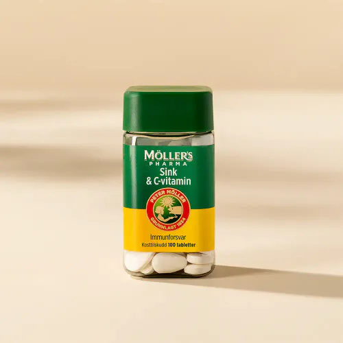 Møllers Pharma Sink & Vitamin-C Tabletter 100 stk
