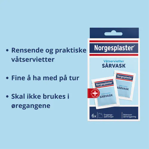 Norgesplaster Sårvask 6 stk