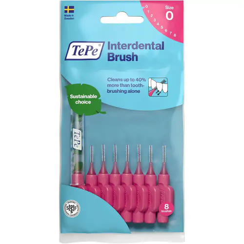 TePe Mellomromsbørste 0,4 mm Rosa 8 stk
