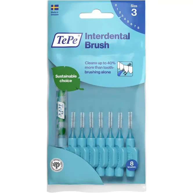 Hovedbilde TePe Mellomromsbørste 0,6 mm Blå 8 stk